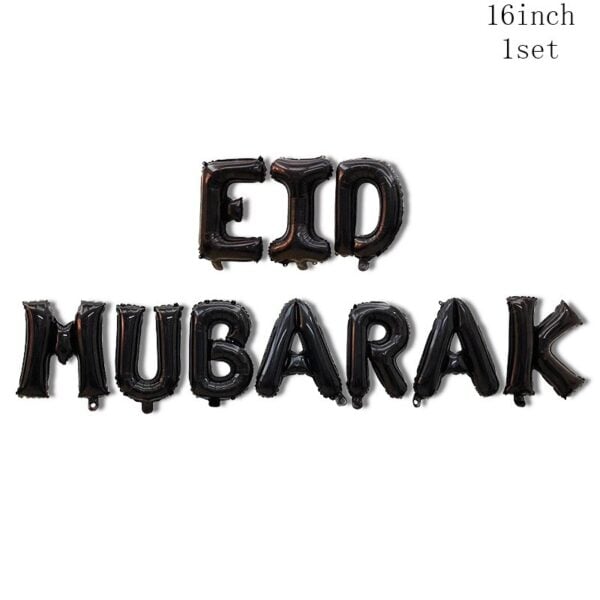 Eid Mubarak Letter Balloons
