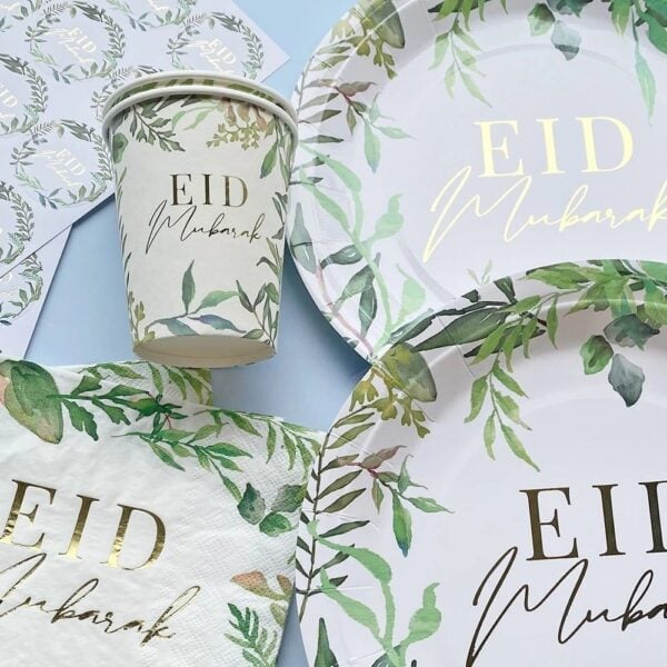 Eid Botonical Disposable Tableware Set