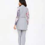 Modest Trendy light grey pink purple botonical Burkini
